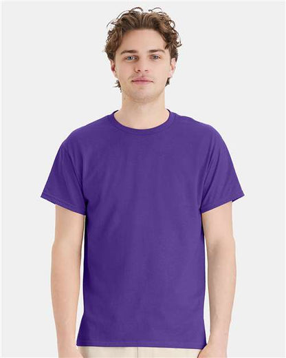 Custom Embroidered  Hanes Ecosmart™ T-Shirt 5170 Purple