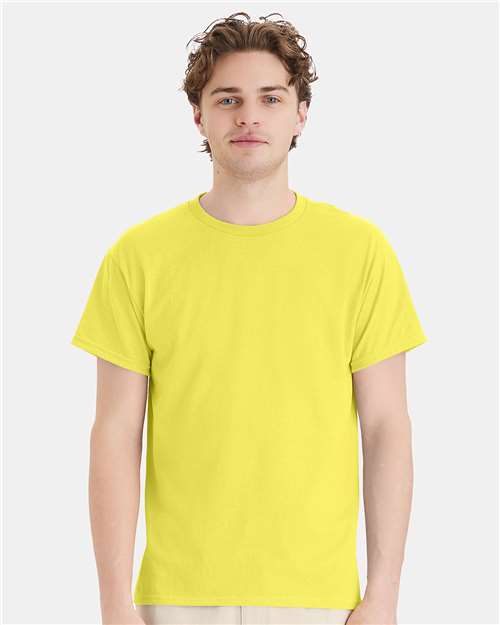 Custom Embroidered  Hanes Ecosmart™ T-Shirt 5170 Yellow
