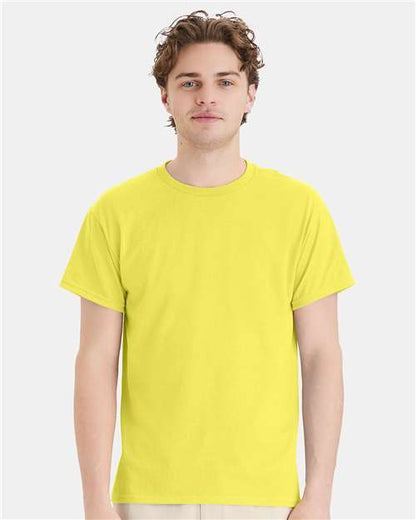 Custom Embroidered  Hanes Ecosmart™ T-Shirt 5170 Yellow