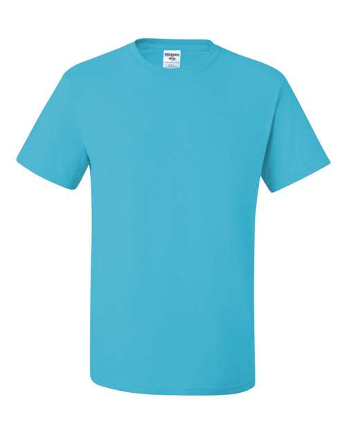 JERZEES Dri-Power® 50/50 Pocket T-Shirt 29MPR White Custom Embroidered Business Logo