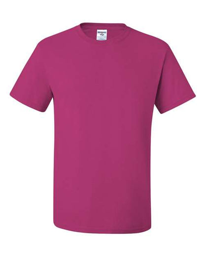 JERZEES Dri-Power® 50/50 T-Shirt 29MR Cyber Pink Custom Embroidered Business Logo