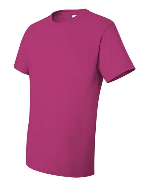 JERZEES Dri-Power® 50/50 T-Shirt 29MR Cyber Pink Custom Embroidered Business Logo