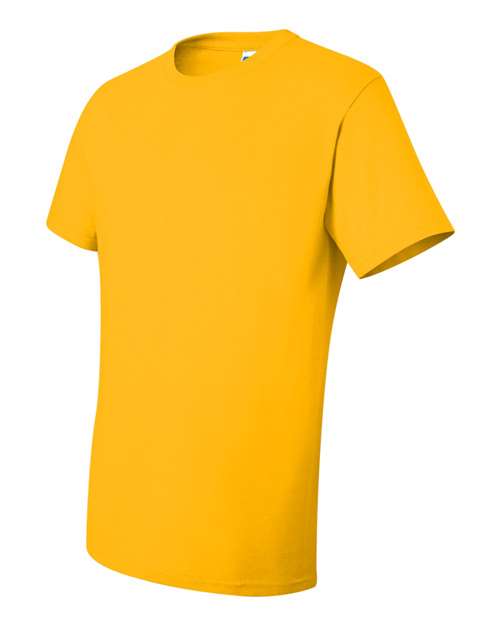 JERZEES Dri-Power® 50/50 T-Shirt 29MR Island Yellow Custom Embroidered Business Logo