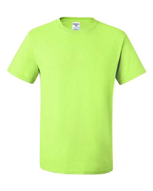 JERZEES Dri-Power® 50/50 T-Shirt 29MR Safety Green Custom Embroidered Business Logo