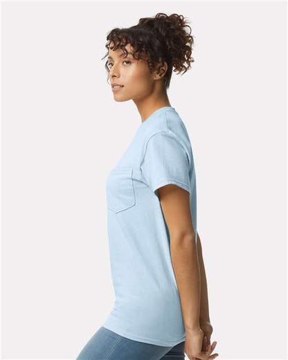 Gildan Ultra Cotton® Pocket T-Shirt 2300 Light Blue