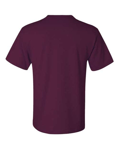 JERZEES Dri-Power® 50/50 Pocket T-Shirt 29MPR Maroon Custom Embroidered Business Logo