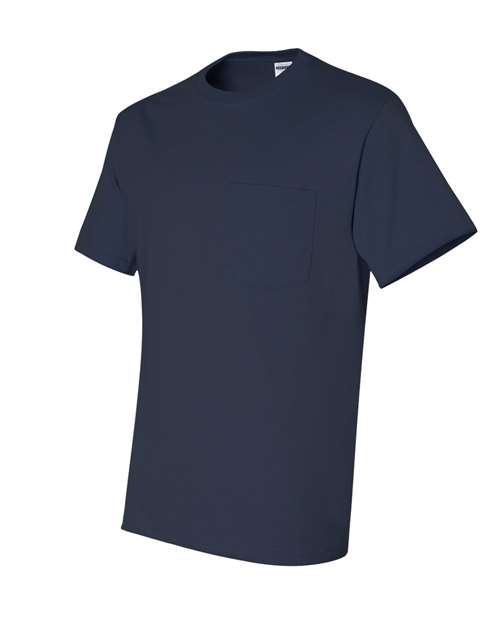 JERZEES Dri-Power® 50/50 Pocket T-Shirt 29MPR Forest Green Custom Embroidered Business Logo