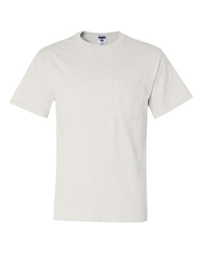 JERZEES Dri-Power® 50/50 Pocket T-Shirt 29MPR True Red Custom Embroidered Business Logo