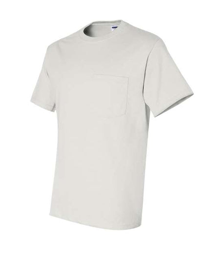 JERZEES Dri-Power® 50/50 Pocket T-Shirt 29MPR True Red Custom Embroidered Business Logo