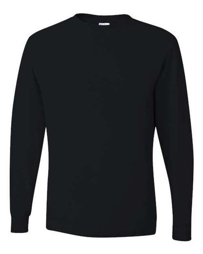 JERZEES Dri-Power® Long Sleeve 50/50 T-Shirt 29LSR Black Custom Embroidered Business Logo