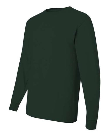 JERZEES Dri-Power® Long Sleeve 50/50 T-Shirt 29LSR Deep Purple Custom Embroidered Business Logo