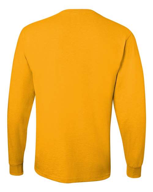 JERZEES Dri-Power® Long Sleeve 50/50 T-Shirt 29LSR Gold Custom Embroidered Business Logo
