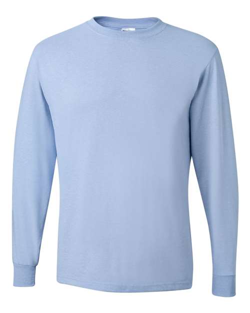 JERZEES Dri-Power® Long Sleeve 50/50 T-Shirt 29LSR Kiwi Custom Embroidered Business Logo