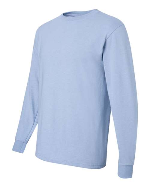 JERZEES Dri-Power® Long Sleeve 50/50 T-Shirt 29LSR Light Blue Custom Embroidered Business Logo