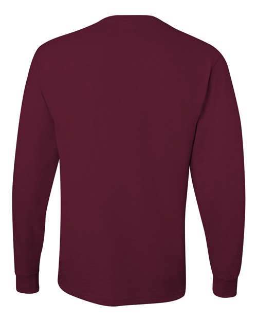 JERZEES Dri-Power® Long Sleeve 50/50 T-Shirt 29LSR Light Blue Custom Embroidered Business Logo