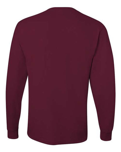 JERZEES Dri-Power® Long Sleeve 50/50 T-Shirt 29LSR Light Blue Custom Embroidered Business Logo