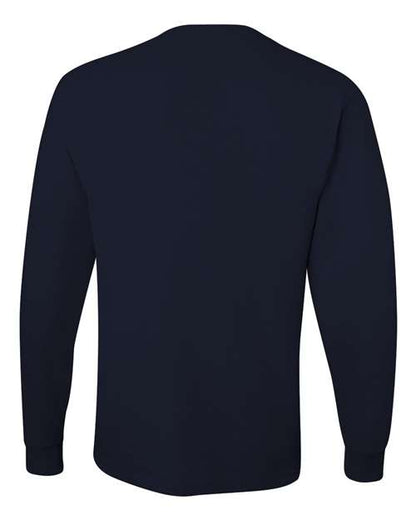 JERZEES Dri-Power® Long Sleeve 50/50 T-Shirt 29LSR Island Yellow Custom Embroidered Business Logo
