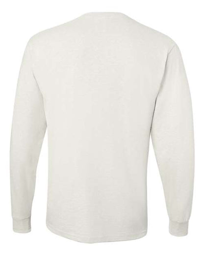 JERZEES Dri-Power® Long Sleeve 50/50 T-Shirt 29LSR Vintage Heather Red Custom Embroidered Business Logo