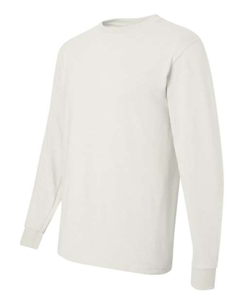 JERZEES Dri-Power® Long Sleeve 50/50 T-Shirt 29LSR Vintage Heather Red Custom Embroidered Business Logo