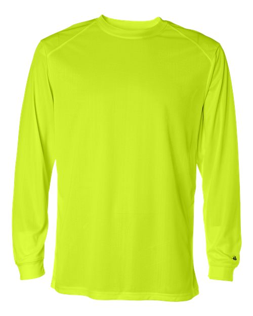 Badger B-Core Long Sleeve T-Shirt 4104 Safety Yellow