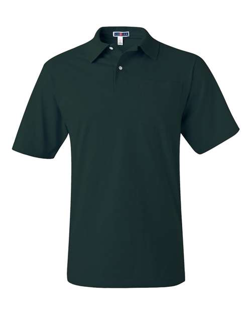 JERZEES SpotShield™ 50/50 Polo with Pocket 436MPR Custom Embroidered Business Logo