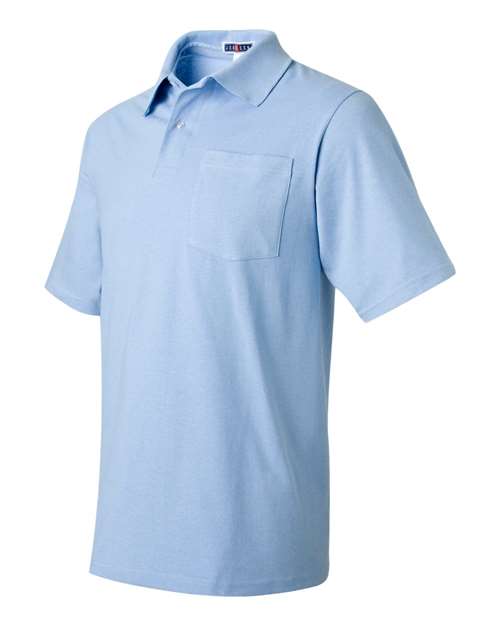 JERZEES SpotShield™ 50/50 Polo with Pocket 436MPR Custom Embroidered Business Logo