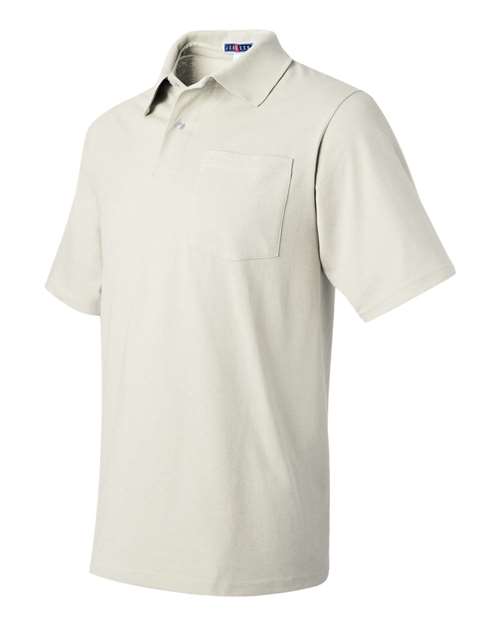 JERZEES SpotShield™ 50/50 Polo with Pocket 436MPR Custom Embroidered Business Logo