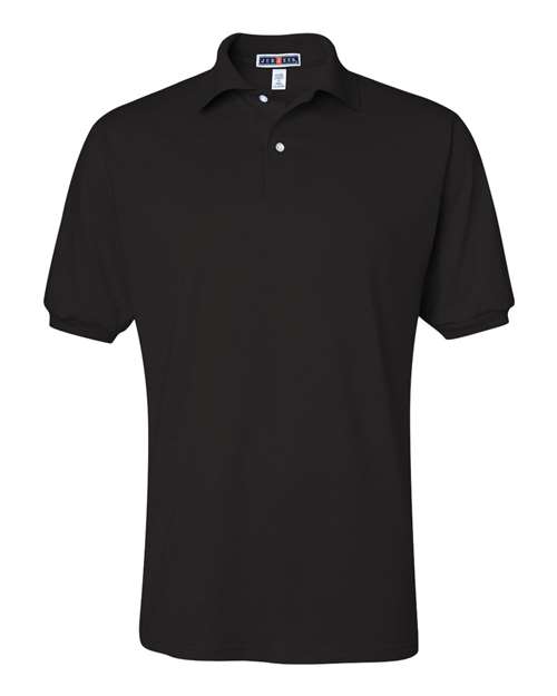 JERZEES SpotShield™ 50/50 Polo 437MSR Black Custom Embroidered Business Logo