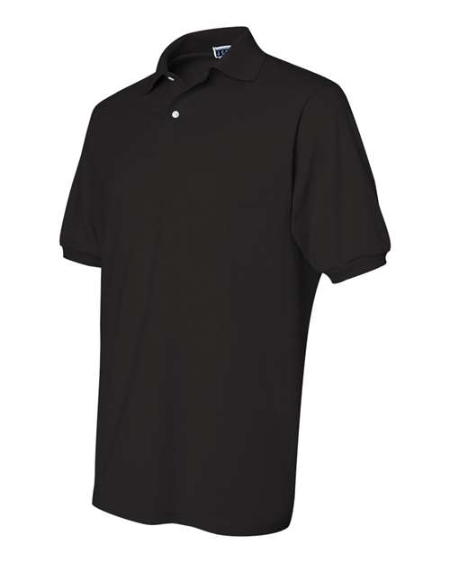 JERZEES SpotShield™ 50/50 Polo 437MSR Black Custom Embroidered Business Logo