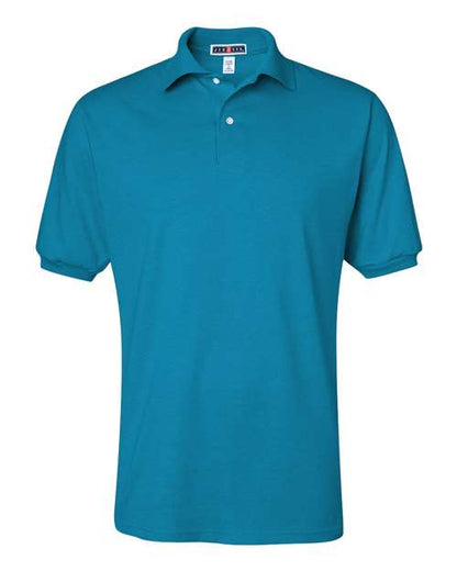 JERZEES SpotShield™ 50/50 Polo 437MSR California Blue Custom Embroidered Business Logo