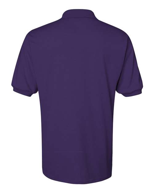 JERZEES SpotShield™ 50/50 Polo 437MSR Deep Purple Custom Embroidered Business Logo