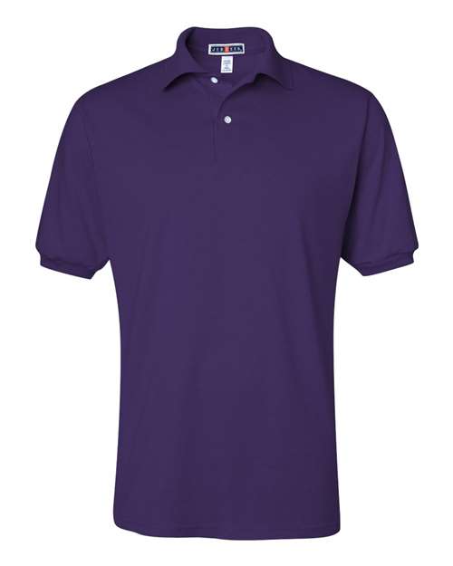 JERZEES SpotShield™ 50/50 Polo 437MSR Deep Purple Custom Embroidered Business Logo