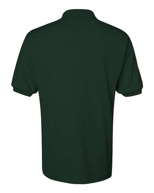 JERZEES SpotShield™ 50/50 Polo 437MSR Forest Green Custom Embroidered Business Logo