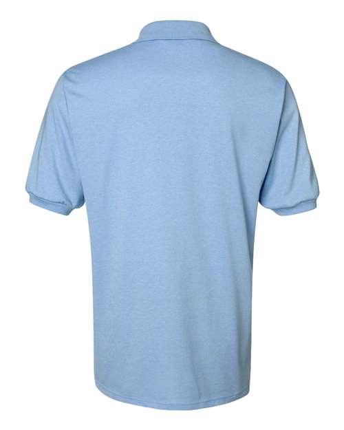 JERZEES SpotShield™ 50/50 Polo 437MSR Light Blue Custom Embroidered Business Logo