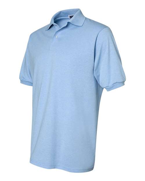 JERZEES SpotShield™ 50/50 Polo 437MSR Light Blue Custom Embroidered Business Logo