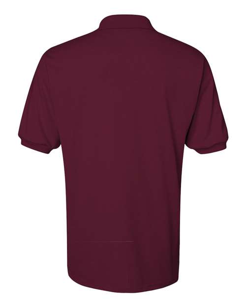 JERZEES SpotShield™ 50/50 Polo 437MSR Maroon Custom Embroidered Business Logo