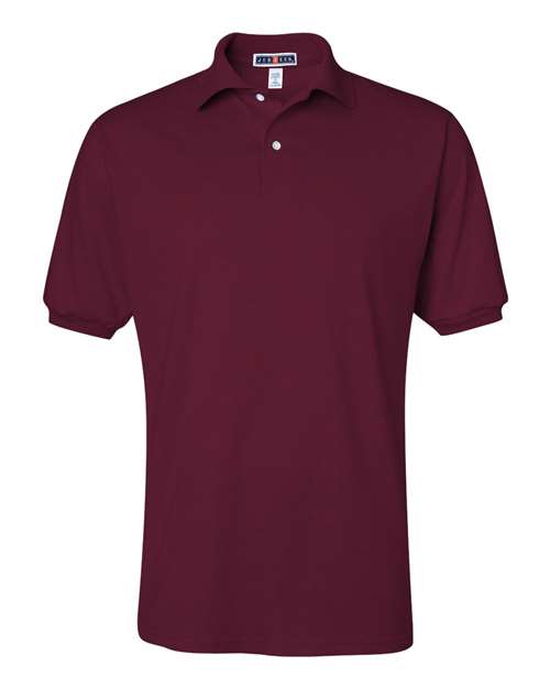 JERZEES SpotShield™ 50/50 Polo 437MSR Maroon Custom Embroidered Business Logo