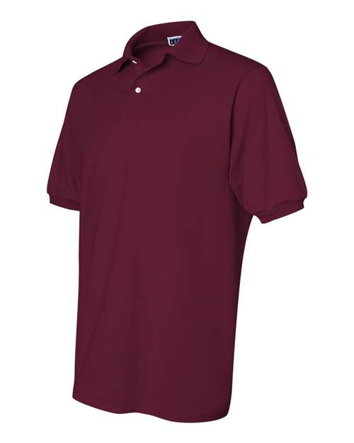 JERZEES SpotShield™ 50/50 Polo 437MSR Maroon Custom Embroidered Business Logo