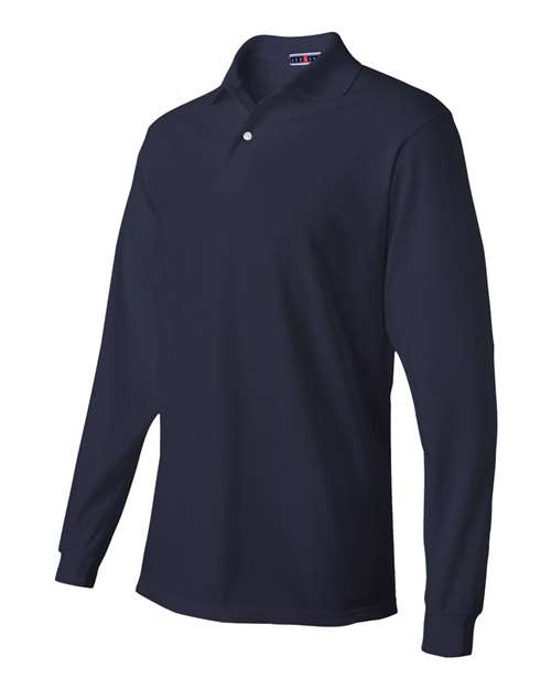 JERZEES SpotShield™ 50/50 Long Sleeve Polo 437MLR Custom Embroidered Business Logo