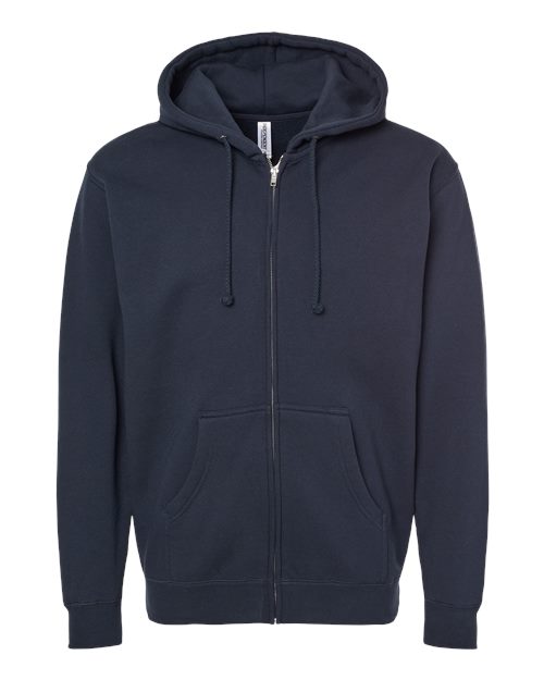 Independent Trading Co. Heavyweight Full-Zip Hooded Sweatshirt IND4000Z Custom Embroidered Business Logo