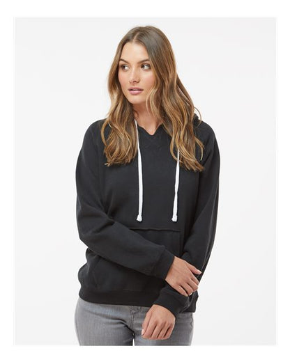 Custom Embroidered  J. America Women's Sueded V-Neck Hooded Sweatshirt 8836  