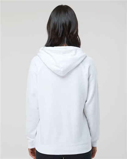 J. America Women's Sueded V-Neck Hooded Sweatshirt 8836