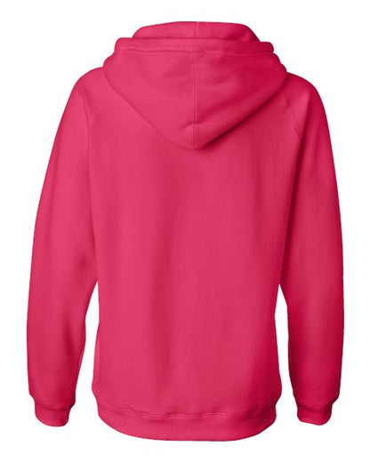 J. America Women's Sueded V-Neck Hooded Sweatshirt 8836