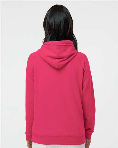 J. America Women's Sueded V-Neck Hooded Sweatshirt 8836