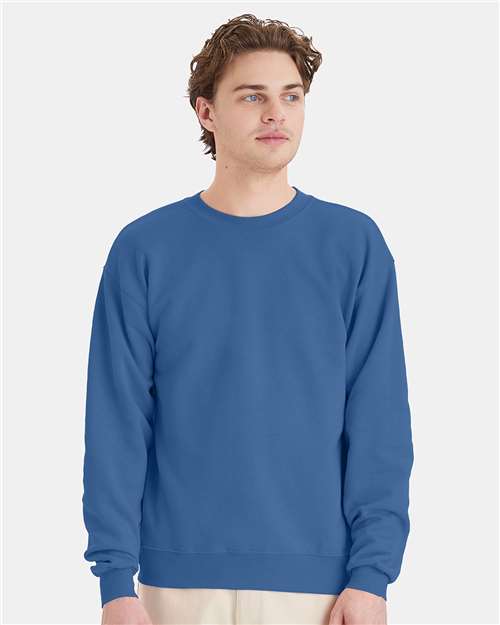 Custom Embroidered  Hanes Ecosmart® Crewneck Sweatshirt P160 Denim Blue