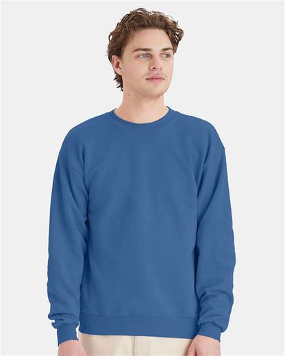 Custom Embroidered  Hanes Ecosmart® Crewneck Sweatshirt P160 Denim Blue