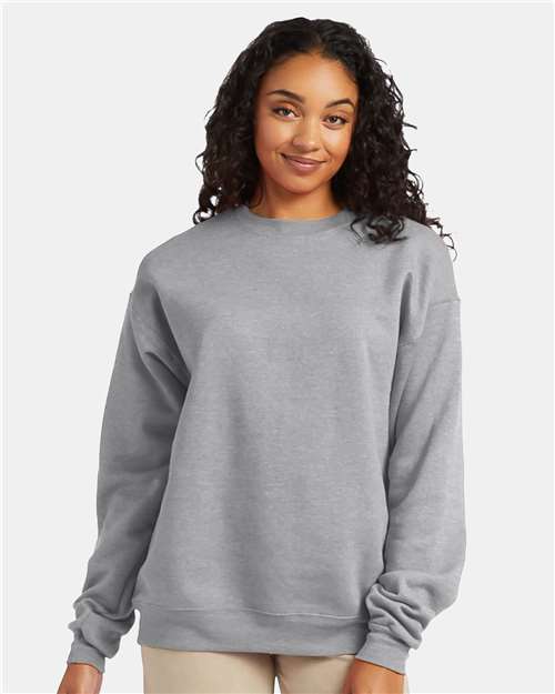 Custom Embroidered  Hanes Ecosmart® Crewneck Sweatshirt P160 Light Steel