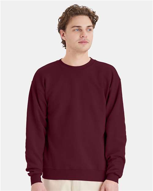 Custom Embroidered  Hanes Ecosmart® Crewneck Sweatshirt P160 Maroon