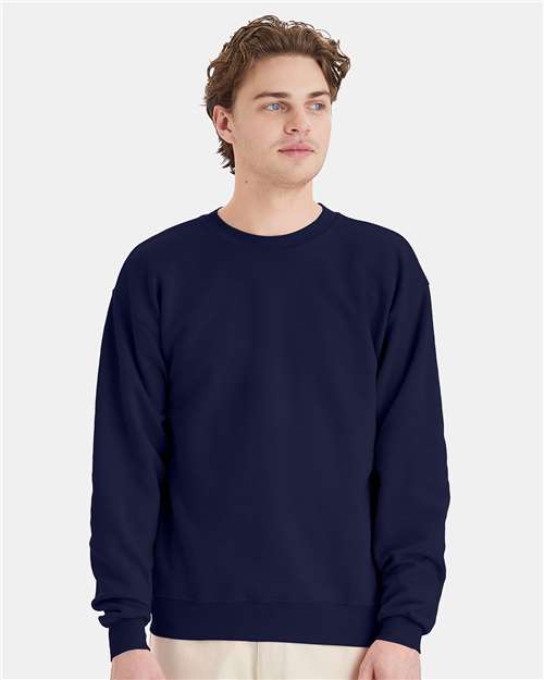 Custom Embroidered  Hanes Ecosmart® Crewneck Sweatshirt P160 Navy