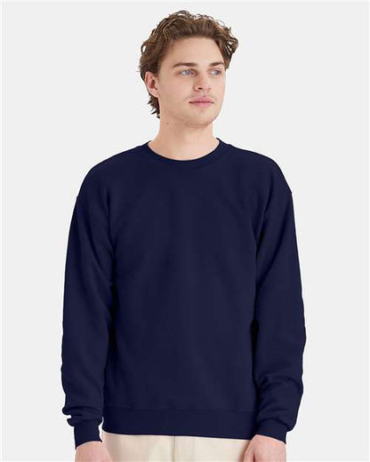 Custom Embroidered  Hanes Ecosmart® Crewneck Sweatshirt P160 Navy